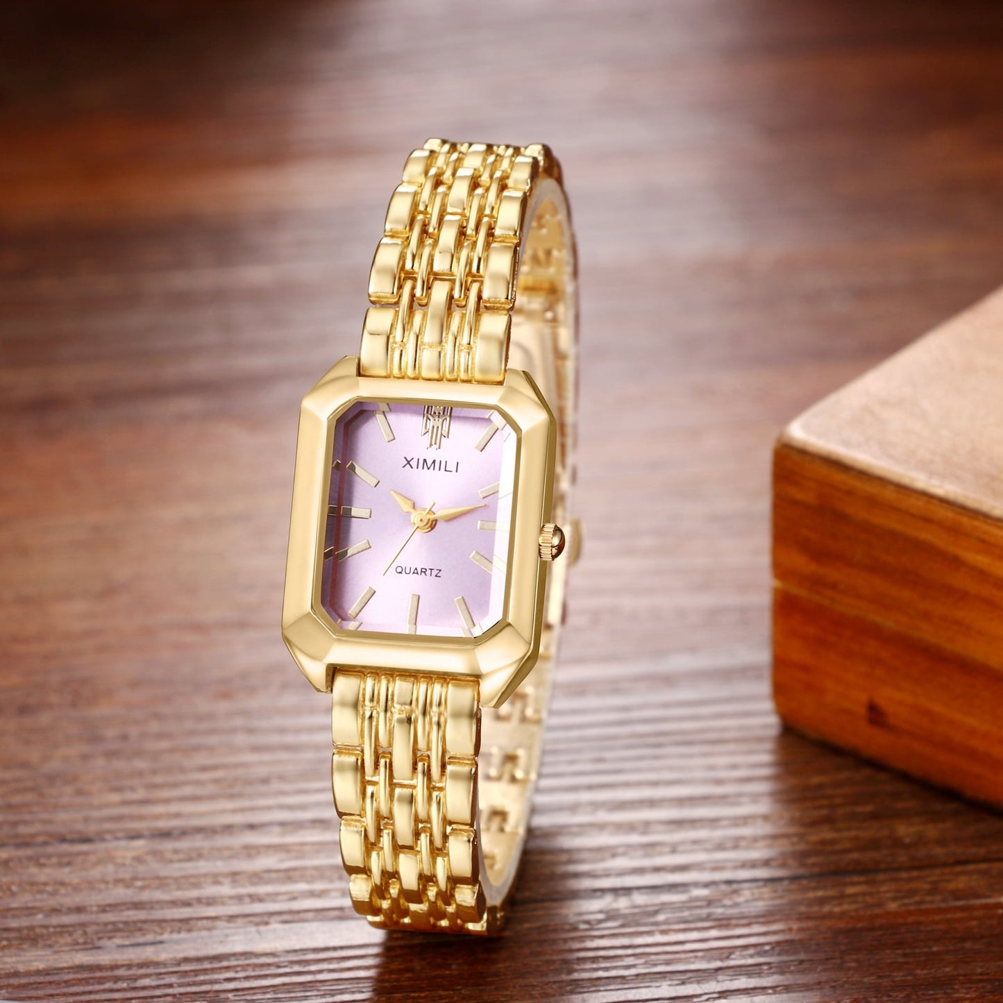 Montre de prestige pour femme, cadran rose