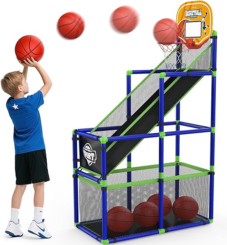 kit de jeu complet de basket portable- réglable en hauteur