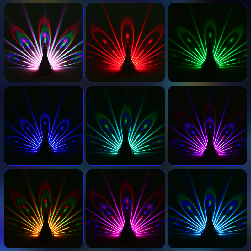 Lampe murale LED Paon – Projection décorative pour la maison