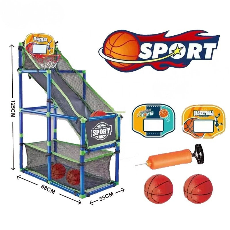 kit de jeu complet de basket portable- réglable en hauteur