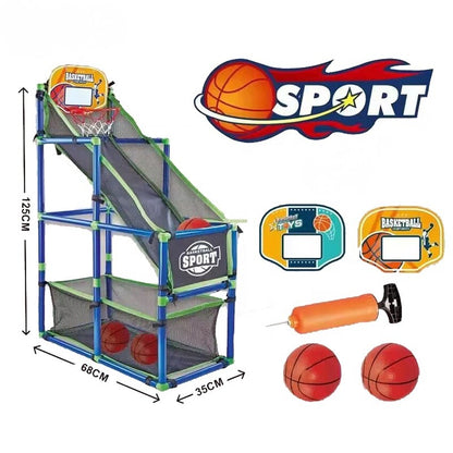 kit de jeu complet de basket portable- réglable en hauteur