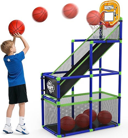 kit de jeu complet de basket portable- réglable en hauteur
