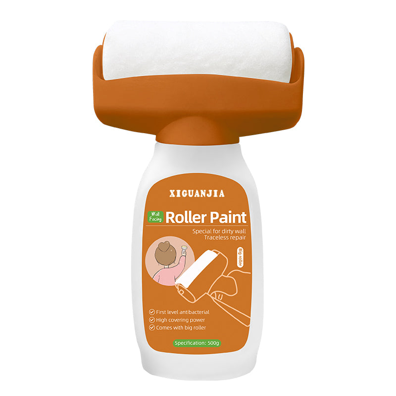 Peinture latex blanche premium avec rouleau – À base d’eau, facile à appliquer et durable