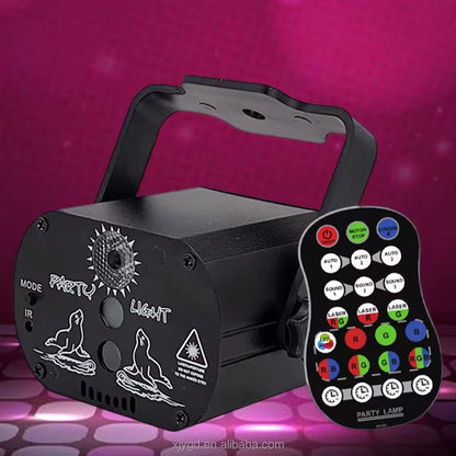 Projecteur LED  avec lumière laser RGB et télécommande