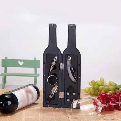 Set Décapsuleur de Bouteilles de Vin en Acier Inoxydable
