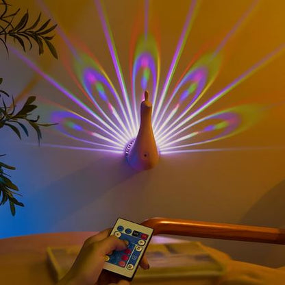 Lampe murale LED Paon – Projection décorative pour la maison
